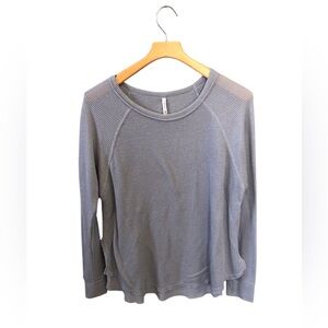 Z Supply Gray Long Sleeve Pullover Knit Tee Top Medium